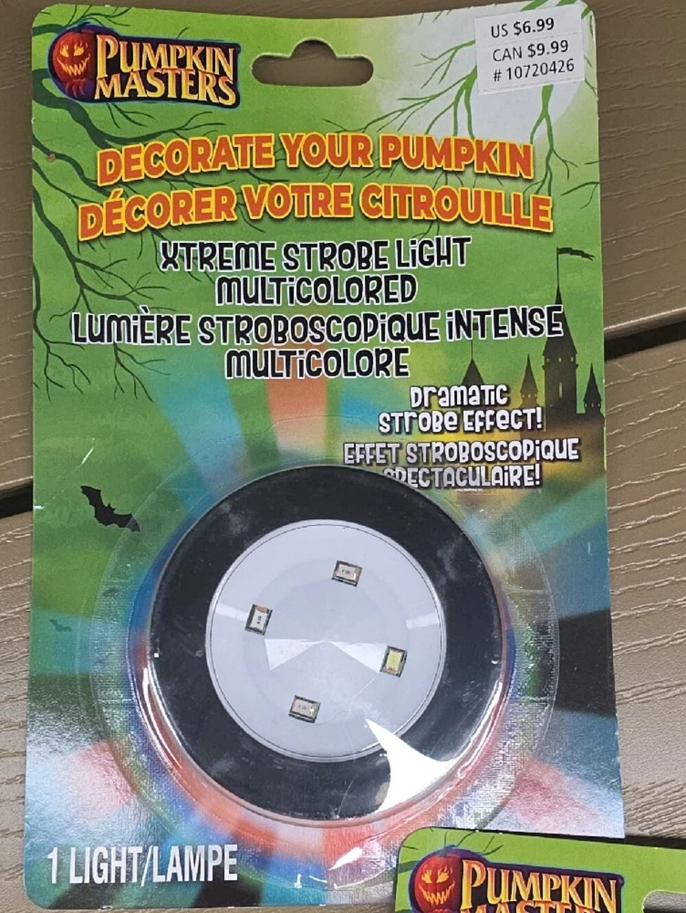 Orange & Clear Craft Pumpkin Lights and Carving Tool Set